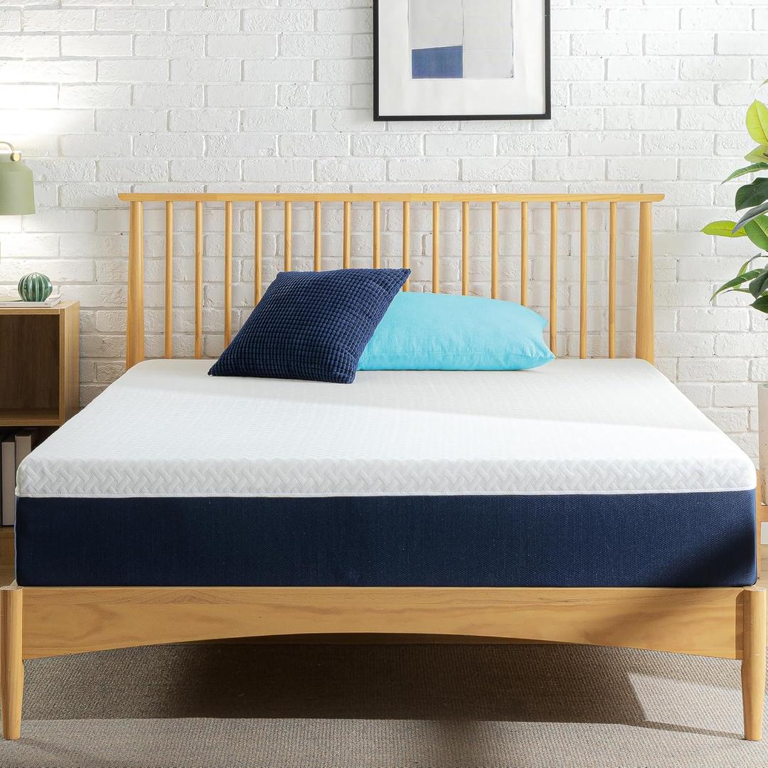 ZINUS 10 Inch Full Cooling Comfort Hybrid Mattress [New Version], Fiberglass Free, Medium Firm Feel, Motion Isolation, Certified Safe Foams & Fabric (White)