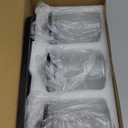 3 Pack Qtip Holder Bathroom Set,Cotton Ball Swab Pad Holder Cotton Round Floss Pick Dispenser with Tray,Glass Apothecary Jars with Lids,Bathroom Organizers and Storage Canisters-Frosted White