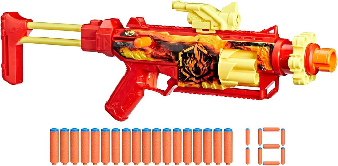 Nerf Loadout FlareFusion Blaster, 3 Interchangeable Attachment Accessories, 18 Nerf N1 Darts, Kids Toys & Gifts, Ages 8+ 