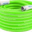 Fevone 50ft Flexible Garden Hose, Non-Kink Drinking Water Safe Hose, 5/8" ID Water Pipe with 3/4" Aluminum Fittings, Heavy Duty & Leak-Proof