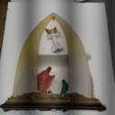 Comfy Hour Faith and Hope Collection Holy Family with Angel Christmas Nativity Scene Figurine, Story of Jesus, Winter Decoration, Resin Stone