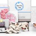 Cotton Pad Holder Christmas Birthday Gifts Sets For Women,Automatic Reusable Square Dustproof Waterproof Cosmetic Bathroom Pad Dispenser include Headband,Wrist Bands,Hair Clips Scented Candles (White)