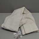 jinchan Linen Pinch Pleated Kitchen Curtains 36 Inch 2 Panels, Natural Linen Tier Curtains Back Tab Beige Farmhouse Cafe, Light Filtering Small Window Drapes for Bathroom Laundry Room Beige