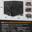 AKEfit Universal Waterproof Generator Cover, 600D Heavy Duty Small Outside Equipment Cover for Champion,Predator,Wen,BILT Hard,Ryobi,Generac,Westinghouse Portable Generator 5000-10000W,38”Lx28”Wx30”H