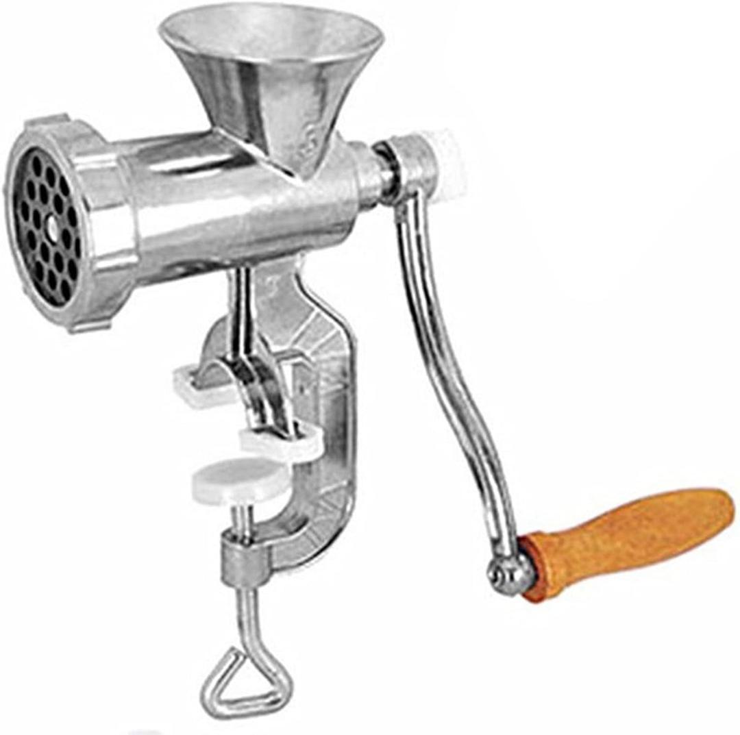 Gavigain Manual Meat Grinder, Stainless Steel Hand Crank Meat Vegetable Grinding Machine, Heavy Duty Manual Meat Grinding Machine for Homemade Burger Patties, Ground Beef and More