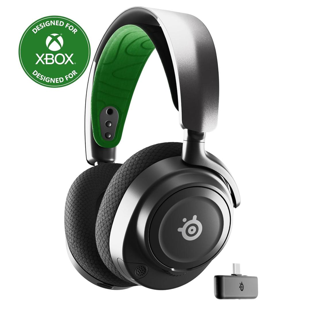 SteelSeries Arctis Nova 7X Wireless Multi-Platform Gaming Headset  Neodymium Magnetic Drivers  2.4GHz+Bluetooth  38Hr USB-C Battery  AI Mic  Xbox Series X|S, PC, PS5, Switch, VR, Mobile - Black