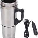 LIZEALUCKY Car Electric Kettle 350ML 150ML Stainless Steel Car Plug Electric Kettle Coffee Tea Hot Bottle Water Heating Kettle Travel Heating Cup Portable Water Heater 12V