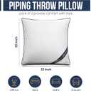 Utopia Bedding Throw Pillow Inserts (Pack of 2, White), 22 x 22 Inches Decorative Indoor Pillows for Sofa, Bed, Couch, Cushion Sham Stuffer