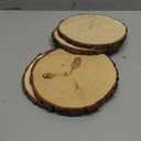 Natural Round Discs Rustic Wood Slices 4 PCS 8.2-9 inch Unfinished Wood kit Circles Crafts Tree Slices with Bark Log Discs for DIY Arts and Wedding Party Potluck Banquet Ornaments Decorations