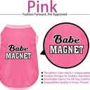 3 x Color-Blocked Dog Tank Top with Playful Heat Transfer Designs  Lightweight Polyester Shirt for Small,MediumDogs, Perfect for Casual Outings.Babe Magnet Pink, XS
