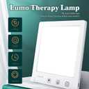 Light Therapy Lamp - 10000 Lux HappyLight, UV-Free LED Bright White Light with Adjustable Brightness, Timer & Stand - Boost Mood, Energy & Focus for Home Office Desk and Bedside