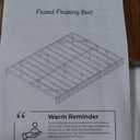 Tatub Walnut Full Floating Bed Frame with LED Lights, Fluted Mid Century Modern Floating Platform Bed with Heavy Duty Metal Slats, No Box Spring Needed (Brown)