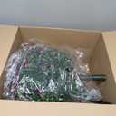 Yunlly Set of 2 Artificial Boxwood Topiary Ball Tree Fake Bushes Shrubs Outdoor Faux Plant with Ground Spike Flowers UV Resistance Greenery for Front Porch Garden Patio Indoor(Purple,27x18inch)