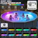 Solar Pool Lights,2026 Upgraded Solar Powered Above Ground Pool Lights,Frame Pool Light Waterproof,Swimming Pool Solar Light,Color Changing Pool Lighting for Above Ground Pool Accessories-1PC
