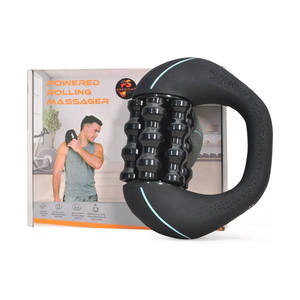 RPM Mini - Rolling Percussive Massager | Percussive Therapy | Whole Body Relief | Deep Tissue and Muscle Recovery | Percussion Massage | Rechargeable | Hands-Free Base (Black