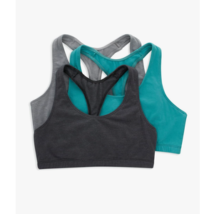 Hanes Women's Racerback Cotton T-Back Bralette (2 Pack)