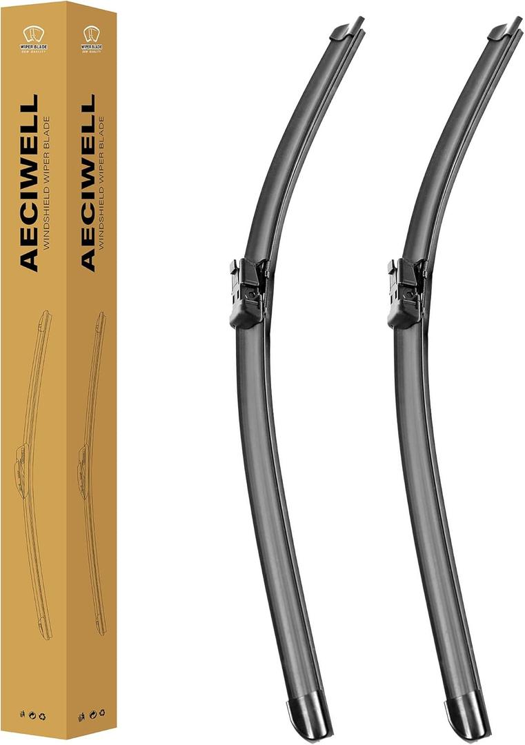 Factory Windshield Wiper Blade Wiper Set 24"+19" (Top Lock 19mm,Set of 2) Fits Volkswagen Jetta Volkswagen Passat,VW Golf VW Eos