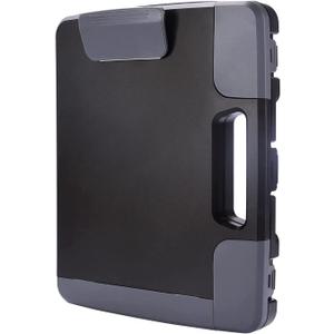 Plastic Storage Clipboard with Handle  Heavy Duty Clipboard, Portable Side-Opening Organizer Case for Letter/Legal Size Paper (14.5x12x1.75)  Office, School, Construction & Outdoor Use