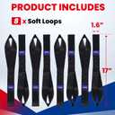MOCA 8-Pack Soft Loop Tie Down Straps 12000 Lbs Breaking Strength 1.6 x 17 inches, Heavy Duty Tie Down Loops for Secure Trailering of Kayak, Motorcycles, ATV, UTV (8 Pieces, Black)