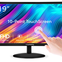 Touchscreen Monitor 19" FHD 1440x900 Multi-Touch Screen HDMI VGA Type-B Dual Speakers,60Hz,VESA,Wide Viewing Angle 170°,Brightness 300cd/m²,Tilt Adjust,PC Office Desktop Business Computer Display