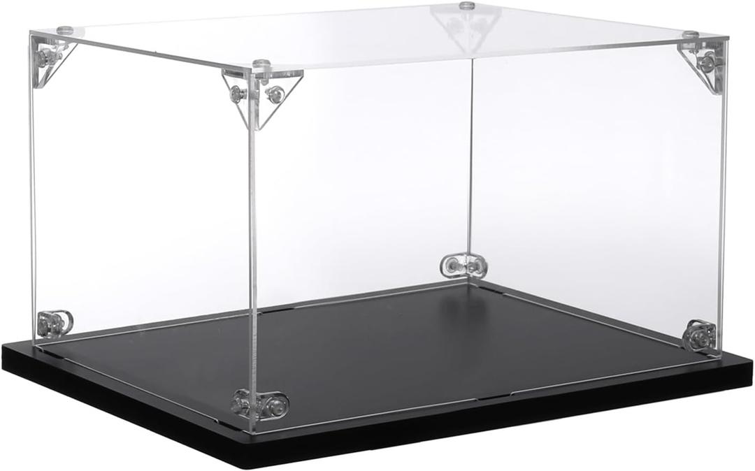 MECCANIXITY Acrylic Display Case, 8x6x4 Inches Clear Display Box Assemble Dustproof Display Box Storage Organizer for Collectibles Action Figures