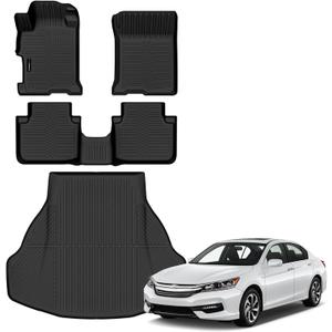 AUXKO All Weather Floor Mats Cargo Mat for Honda Accord Sedan 2013-2017