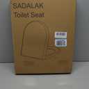 SADALAK D/U Shape Toilet Seat,Soft Close and Quick-Release for Easy Cleaning Toilet Seats Cover,Stable Hinge Design to prevent shifting -White Elongated Toilet Lid (MTG16)