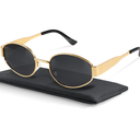 livho 2025 Trendy Oval Sunglasses - Stylish Polarized Shades for Everyday - Retro Metal Frames