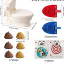 Shoot The Poop Game Toy Set, Interactive Toilet Game for Kids Families, Funny Fast-Action Poop-Launching Game for Ages 3+ Silly Humor Poop Toy for Friends Christmas Birthday Party Spoof Gifts