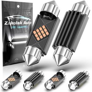 5 x 6pcs 578 211-2 212-2 LED Dome Light Bulbs, Extremely Bright 41mm 42mm 569 6411 1.61inch Led Interior Car Festoon Bulb, Upgraded 400LM Dome Map Door Lights LED Blub for Cars (Purple)