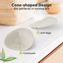 Organic Nursing Pads - 14 Washable Breast Pads for Breastfeeding, Wash Bag, Viscose Derived from Bamboo Reusable Nipple Covers for Breastfeeding Essentials, Soft & Absorbent (Neutrals, M 3.9")