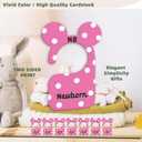 2 x JMOST Girl Baby Closet Dividers for Nursery Closet Organizer, Newborn to 24 Months Size Clothes, Cute Pink Hangers with Size Dividers, Double Sided