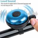 Classic Bike Bell, Aluminum Bicycle Bell, Loud Crisp Clear Sound Bicycle Bike Bell for Adults Kids, Blue
