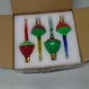 4 Pack Replacement Bubble Lights Bulbs Red Green Yellow Orange Bubble Lights for Christmas Tree Fluid Light C7/E12 Candelabra Base Christmas Light Bulbs