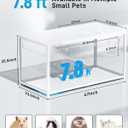 BUCATSTATE Hamster Cage 3.0: Metal Large Rat Cage Stackable with Top Access Easy Assemble 47L x 23.6W x 25.5H Inches Dwarf Syrian Hamster Tank for Gerbil Mouse (7.8 ft, White) 