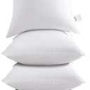 HITO 18x18 Pillow Inserts (Set of 4)- 100% Cotton Covering Down Alternative Throw Pillows White for Couch Bed Sofa