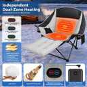 ZENPETIO Oversized Heated Camping Chair with 20000mAh Battery, Footrest