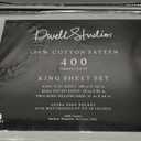 DwellStudio Luxe Comfort: 400TC Cotton Sateen Weave King Sheet 4 Pc Set - Extra Deep Pocket - Fits 18" Mattresses - Gray, King