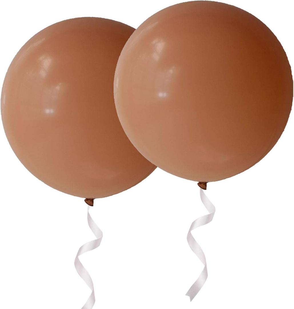 Giant Thick Balloons 36 inch Blush Pink Big Round Latex Balloons 6 Packs