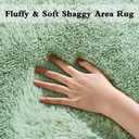 DweIke Fluffy Shaggy Area Rug, Green Plush Rugs for Living Room Bedroom, Soft Carpets for Kids Girls Boys Room, Extra Large Fuzzy Rug, Upgrade Non-Slip Rugs, 6 ft X 9 ft, Green