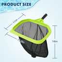 Sepetrel Pool Skimmer Net, 17.5" Leaf Rake with Fine Mesh, Reinforced Triangular Frame, Scratch-Free Edges for Swimming Pool Cleaning Leaves, Insects & Debris (Pole Not Included)