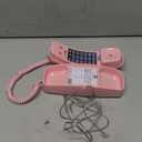 AT&T TRIMLINE 210 Corded Home Phone, No AC Power Required, Improved Easy-wall-mount, Lighted Big Button Keypad, 13 SpeedDial Keys, Last Number Redial, Mute, Flash, Volume Control, Princess Phone, PINK