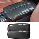 TTCR-II Compatible with BMW X5 Console Cover 2007-2013, for BMW X6 Center Console Cover 2008-2014, 2 PCs Center Armrest Protectors for X5 E70 and X6 E71 (Buckle Type, Not Real Carbon Fiber)