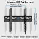 UL Listed Tilting Low Profile TV Wall Mount - Holds Most 26-60 Inch TVs Up to 99 lbs, Quick Release Lock, Max VESA 400x400mm, Fits 8''-16'' Studs - by USX STAR