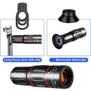 Phone Camera Lens Kit 28X Telephoto Lens for