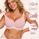 OEAK 2026 Wireless Jelly Bra for Women Push Up Bralette Seamless Full Coverage Comfortable Convertible Everyday Tshirt Bras (Pink), Size 34DD