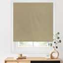 LazBlinds 100% Blackout Roller Shades, No Tools No Drill Cordless Blinds for Windows, Thermal Insulated UV Protection Privacy Window Shades for Bedroom (48''W x 72''H, Beige)