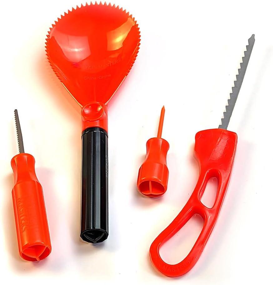 Pumpkin Masters Premium All in One Carving Kit – Comprehensive Halloween Pumpkin Carving Kit with Large Handled Tools and New Patterns
