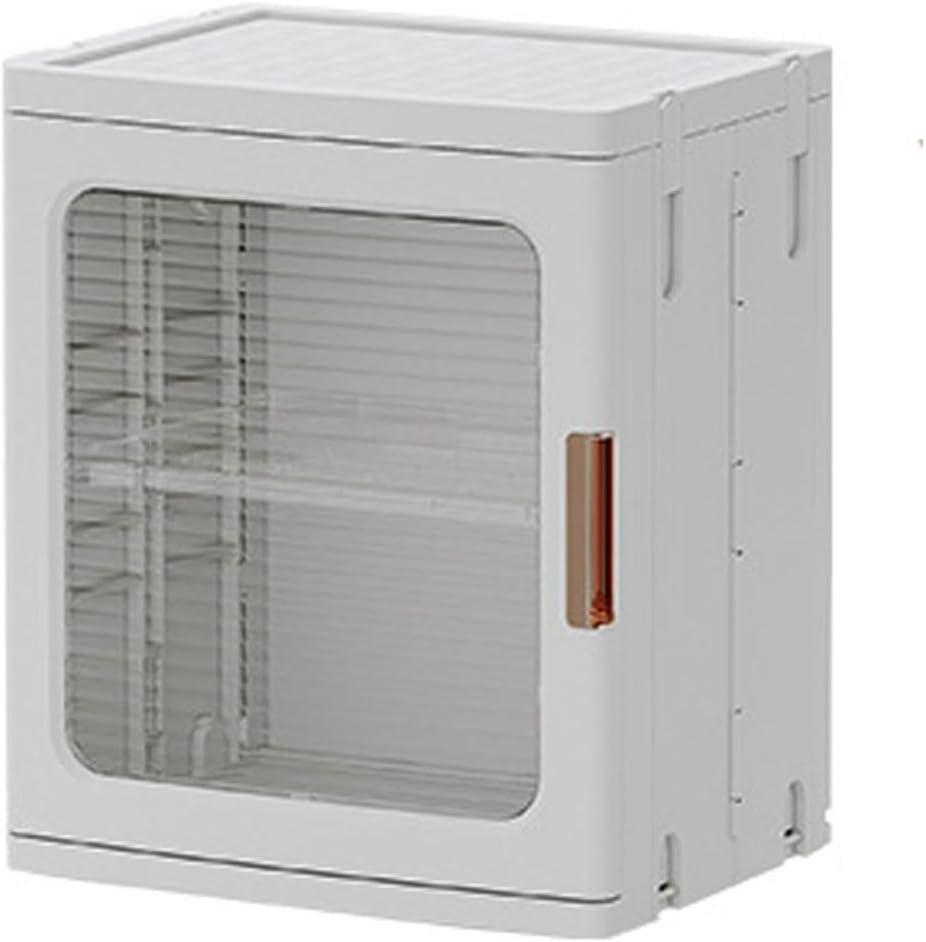 Stackable Shoe Rack Storage with Universal Wheels Foldable，Transparent and Visible, Magnetic Opening Cover,Dustproof and Moisture-Proof for Hallway, Living Room, Bedroom (Color : Transparent White)