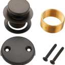 Bronze Tip Toe Bathtub Tub Drain Conversion Kit Assembly, Wellup Tub Drain Trim Kit with Two Hole Overflow Faceplate, Oil Rubbed Bronze (Orb)